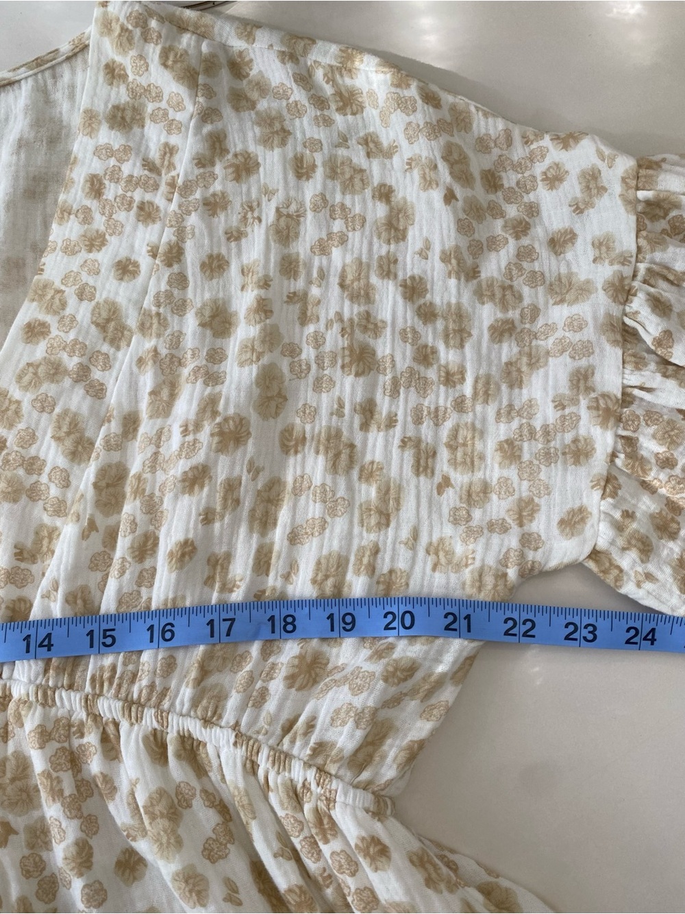 Worth Collective Hunter 100/ cotton gauze Cream Floral Maxi Dress - Picture 9 of 10